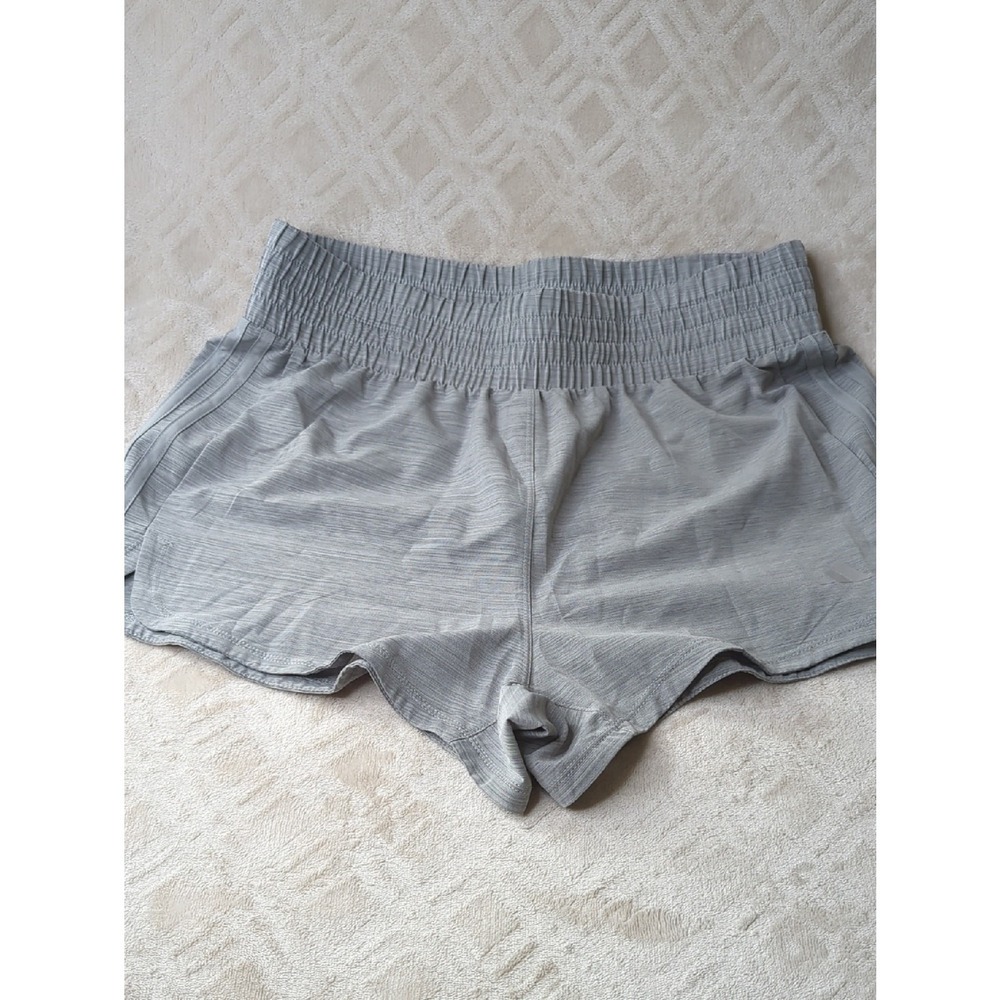 adidas Light Gray Smocked Waist‎ Athletic Lounge Shorts Large